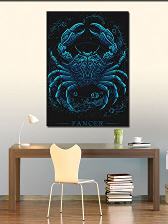 Kanvas Tablo Karanlık Yengeç Figürü