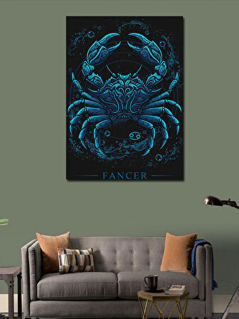 Kanvas Tablo Karanlık Yengeç Figürü