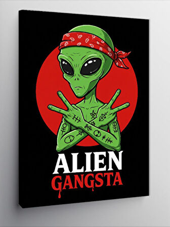 Kanvas Tablo Alien Gangsta Figürü