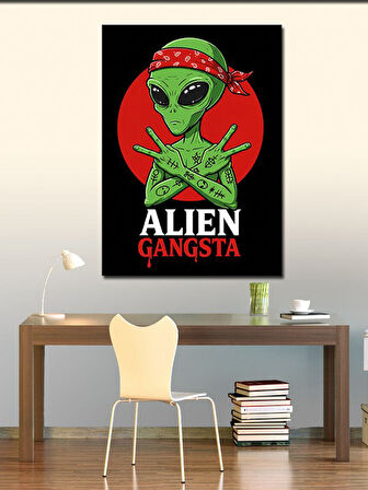 Kanvas Tablo Alien Gangsta Figürü
