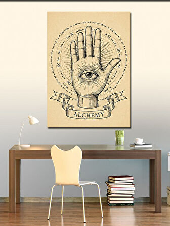 Kanvas Tablo Simya ve El Motifi