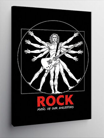 Kanvas Tablo Rock Gitar Afişi