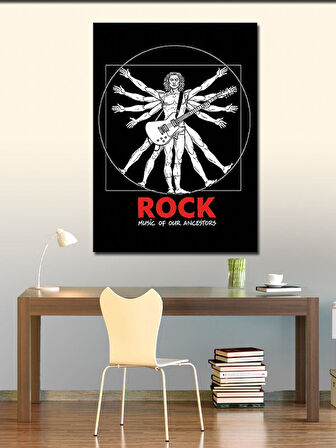 Kanvas Tablo Rock Gitar Afişi