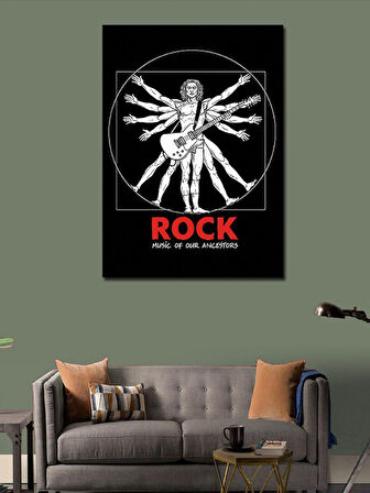 Kanvas Tablo Rock Gitar Afişi