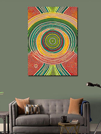 Kanvas Tablo Renkli Soyut Daireler