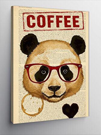 Kanvas Tablo Kahve Seven Panda