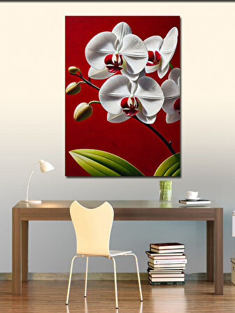 Kanvas Tablo Beyaz Orkide Çiçeği