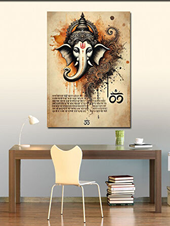 Kanvas Tablo Hindu Ganesh Motifi