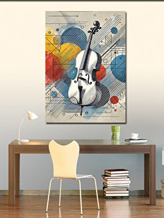 Kanvas Tablo Keman ve Sanat Notaları