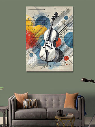 Kanvas Tablo Keman ve Sanat Notaları