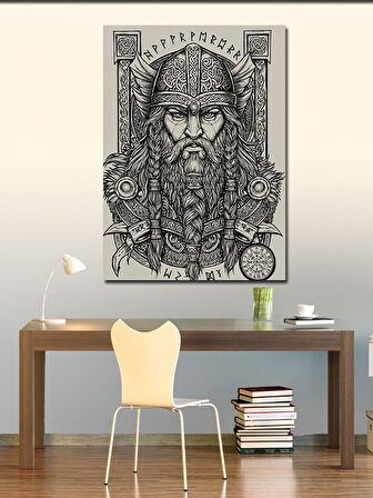 Kanvas Tablo Viking Portresi