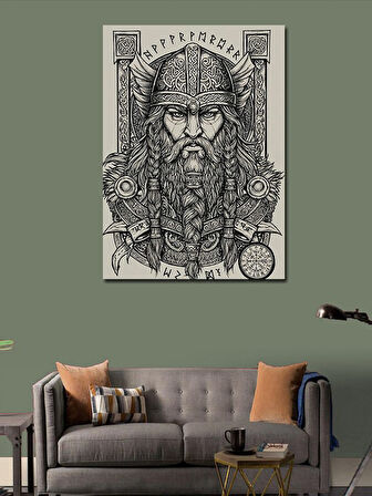 Kanvas Tablo Viking Portresi