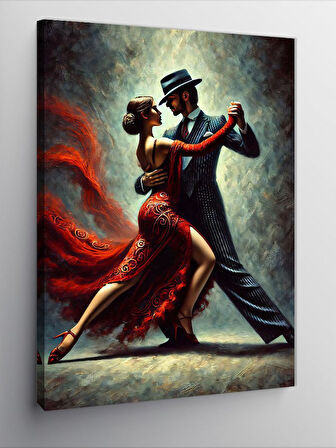 Kanvas Tablo Tutkulu Tango Dansı
