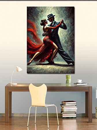Kanvas Tablo Tutkulu Tango Dansı