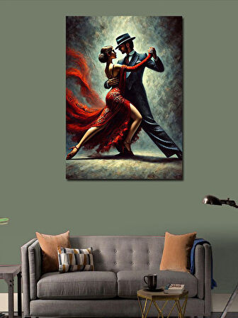 Kanvas Tablo Tutkulu Tango Dansı