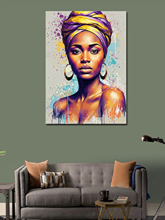 Kanvas Tablo Zarif Afrika Kadını