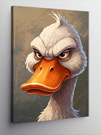 Kanvas Tablo Kızgın Kaz Portresi