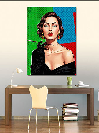 Kanvas Tablo Pop Art Kadın Portresi