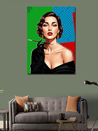 Kanvas Tablo Pop Art Kadın Portresi