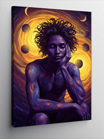 Kanvas Tablo Karanlık ve Enerjik Portre