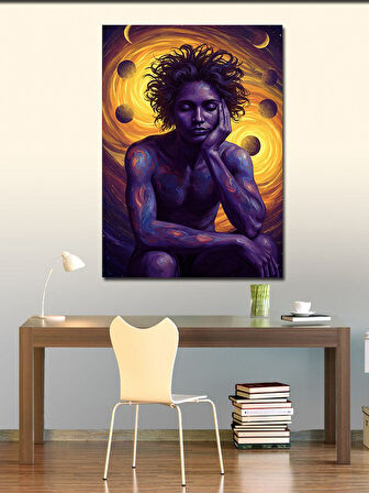 Kanvas Tablo Karanlık ve Enerjik Portre