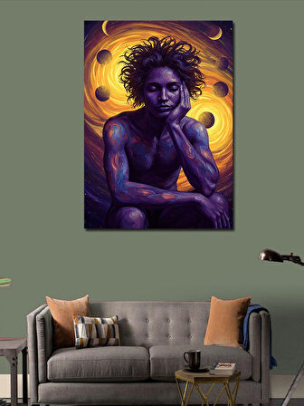 Kanvas Tablo Karanlık ve Enerjik Portre