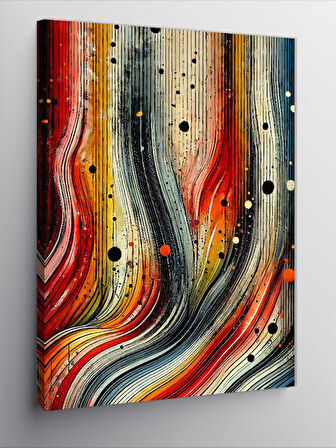 Kanvas Tablo Renkli Soyut Çizgiler