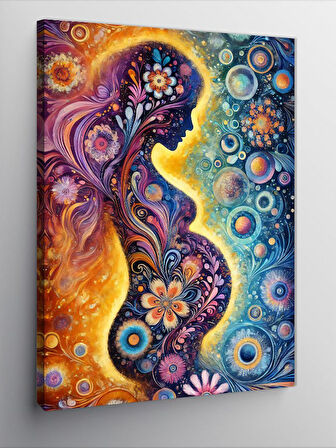 Kanvas Tablo Renkli Spiraller ve Soyut Sanat