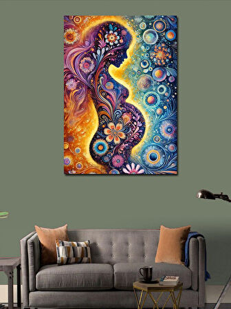 Kanvas Tablo Renkli Spiraller ve Soyut Sanat