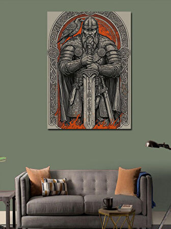 Kanvas Tablo Viking ve Antik Güç