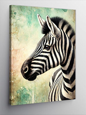 Kanvas Tablo Zebra ve Doğanın Siyah Beyazlığı