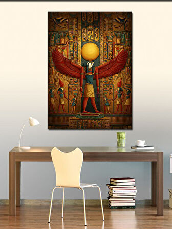 Kanvas Tablo Antik Mısır ve Güneş Tanrısı Simgesi