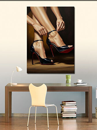 Kanvas Tablo Topuklu Ayakkabılar ve Zarafet