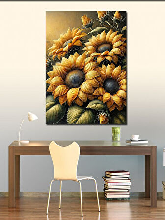 Kanvas Tablo Ayçiçekleri ve Doğa Huzuru