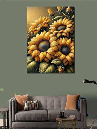 Kanvas Tablo Ayçiçekleri ve Doğa Huzuru