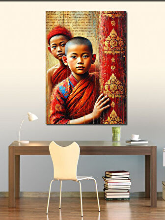 Kanvas Tablo Budist Çocuklar ve Maneviyat