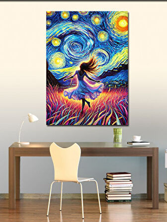 Kanvas Tablo Van Gogh Stili Dans Eden Kadın