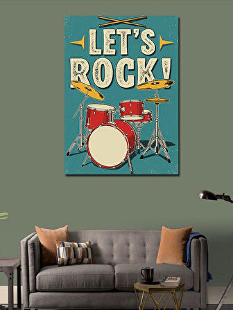 Kanvas Tablo "Let’s Rock!" ve Davul Seti