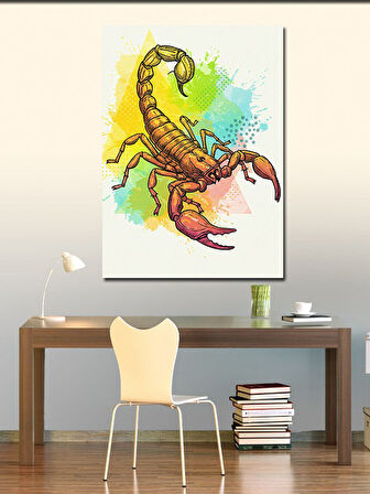 Kanvas Tablo Soyut Akrep ve Renk Patlaması
