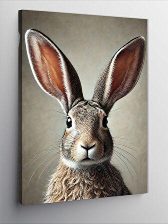 Kanvas Tablo Sevimli Tavşan Portresi