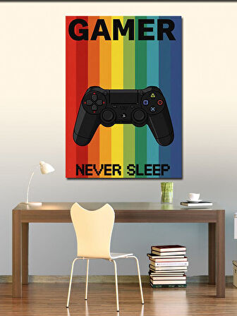 Kanvas Tablo "Gamer Never Sleep" ve Oyun Tutkusu