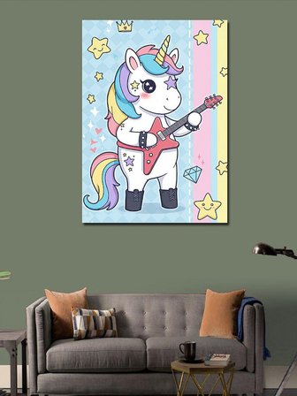 Kanvas Tablo Unicorn ve Çocukluk Rüyası