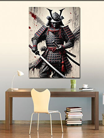 Kanvas Tablo Samuray ve Kılıç