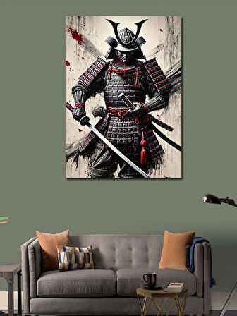 Kanvas Tablo Samuray ve Kılıç
