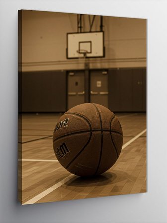 Kanvas Tablo Basketbol Sahası Ve Top