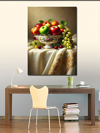 Kanvas Tablo Meyve Kase Sanatı