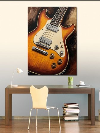 Kanvas Tablo Klasik Elektro Gitar