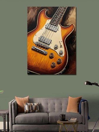 Kanvas Tablo Klasik Elektro Gitar