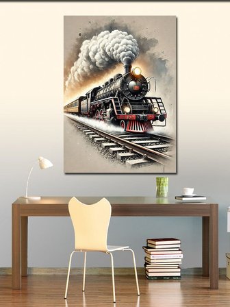 Kanvas Tablo Tarihi Buharlı Tren
