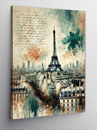 Kanvas Tablo Eyfel Kulesi Ve Paris Sokakları